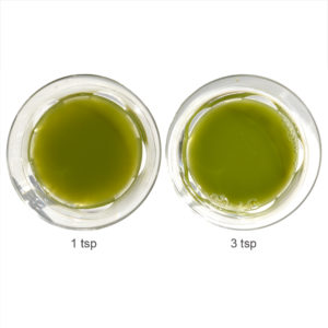 Powdered Sencha steeped