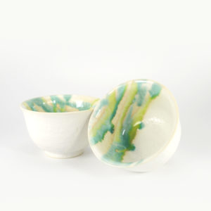 Colorful Flowing Glaze Low Teacup