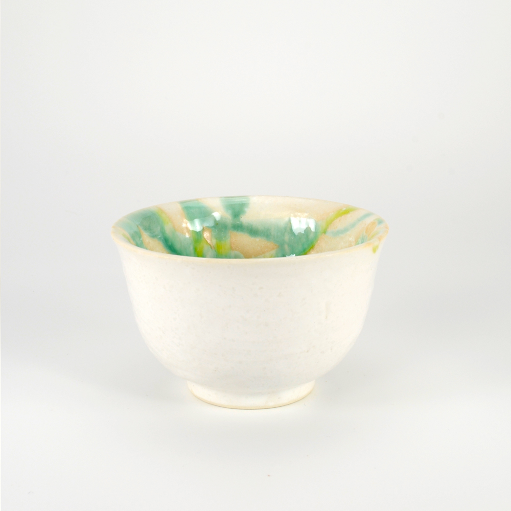 Colorful Flowing Glaze Low Teacup - Image 2