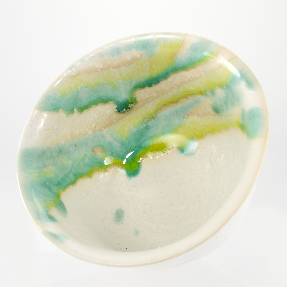 Colorful Flowing Glaze Low Teacup - Image 4