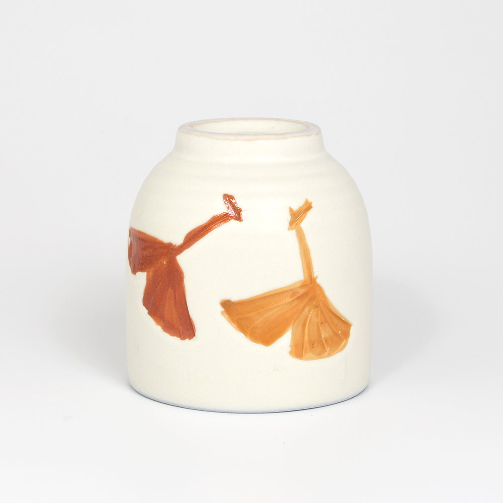 Carved Ginkgo Leaves Teacup - Image 3
