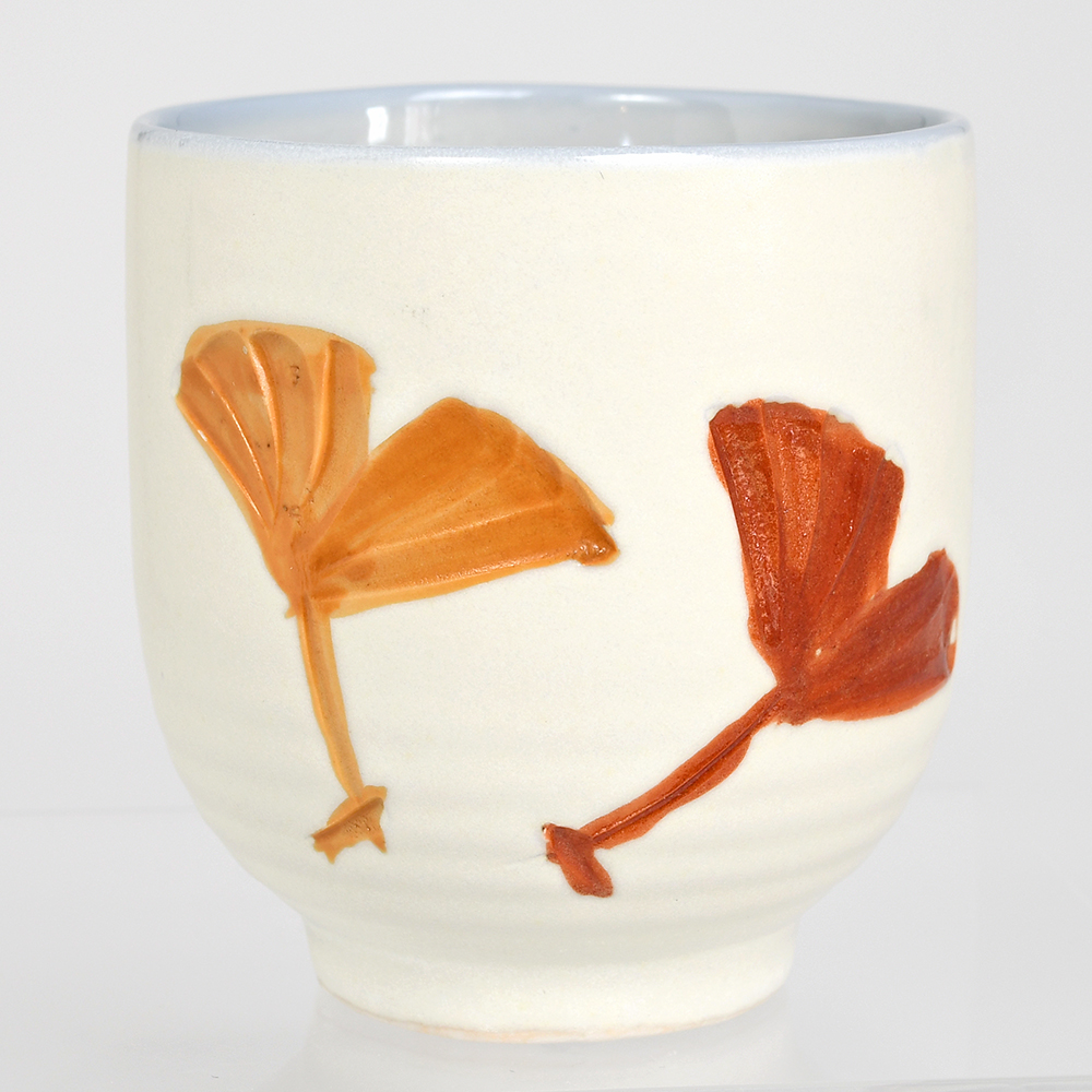 Carved Ginkgo Leaves Teacup - Image 5