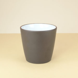 Chinese Yixing Tall Dark Brown Glazed Teacup