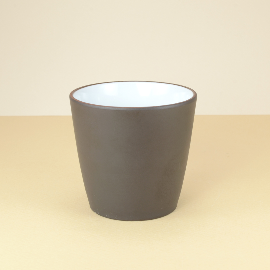 Chinese Yixing Tall Dark Brown Glazed Teacup