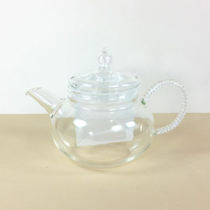 Glass Teapot with Textured Handle