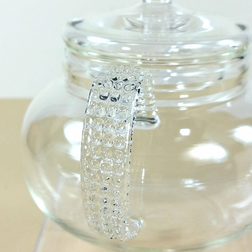 Glass Teapot with Textured Handle - Image 3