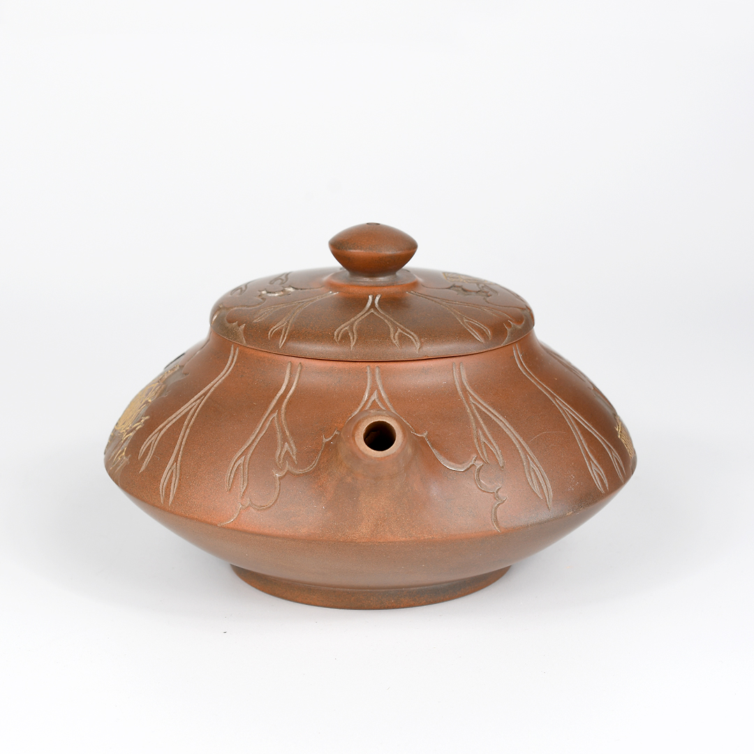 Qinzhou Nixing Fish & Lotus Teapot - Image 3
