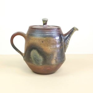 Tokoname C- Handle Beanpot Shaped Teapot #2