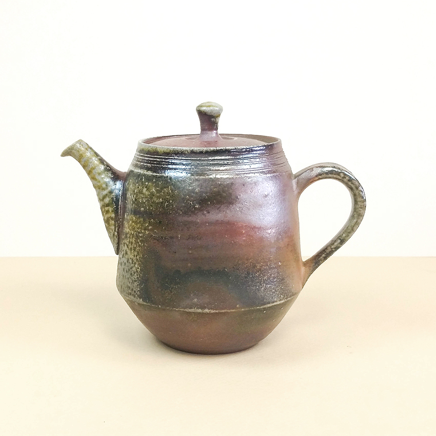 Tokoname C- Handle Beanpot Shaped Teapot #2 - Image 2
