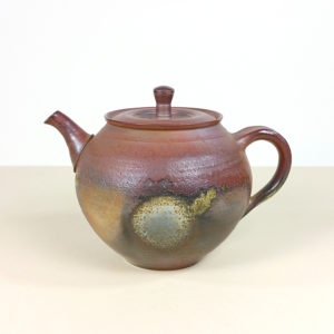 Tokoname C- Handle Teapot with Kiln Effects #2
